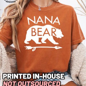 Nana Bear Shirt Comfort Colors Grandma Tee - Image 6