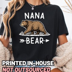 Nana Bear Graphic Shirt Comfort Colors Grandma Tee - Image 6