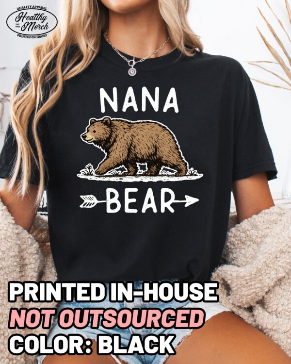 Nana Bear Graphic Shirt Comfort Colors Grandma Tee