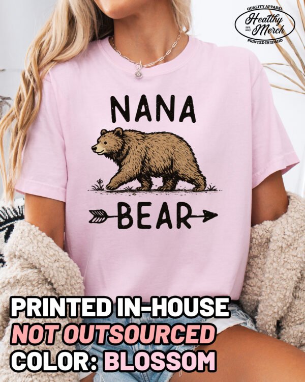 Nana Bear Graphic Shirt Comfort Colors Grandma Tee