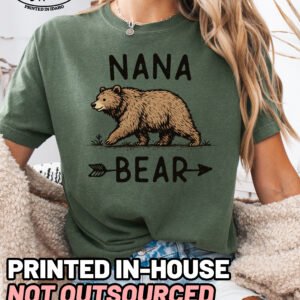 Nana Bear Graphic Shirt Comfort Colors Grandma Tee - Image 4