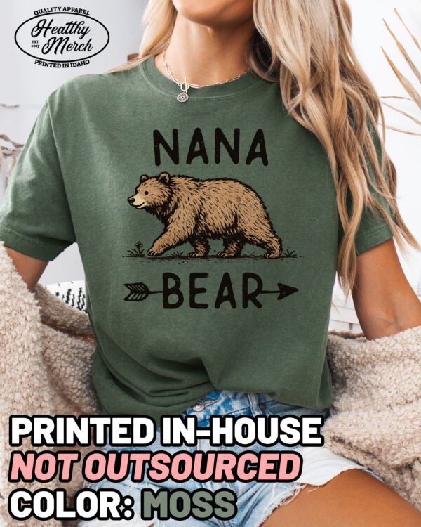 Nana Bear Graphic Shirt Comfort Colors Grandma Tee