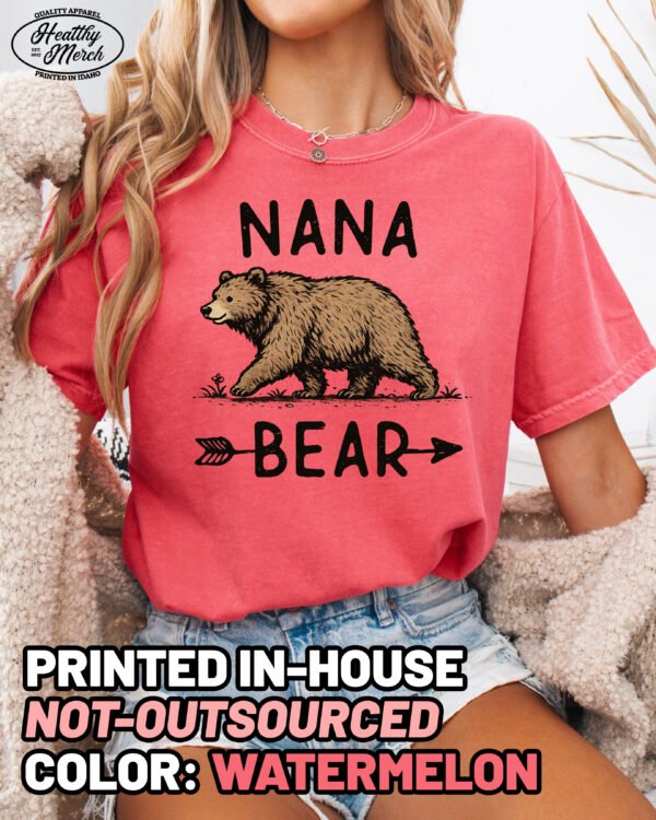 Nana Bear Graphic Shirt Comfort Colors Grandma Tee