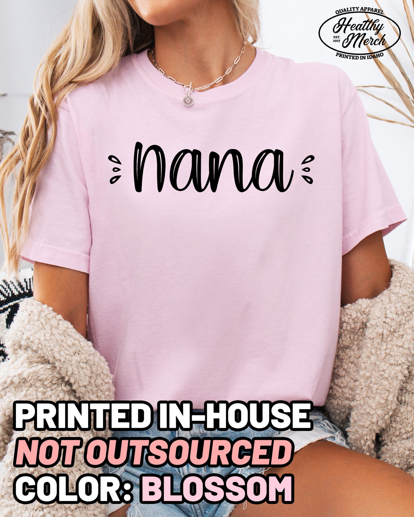 Cute Nana Shirt Comfort Colors Grandma Tee - Image 10
