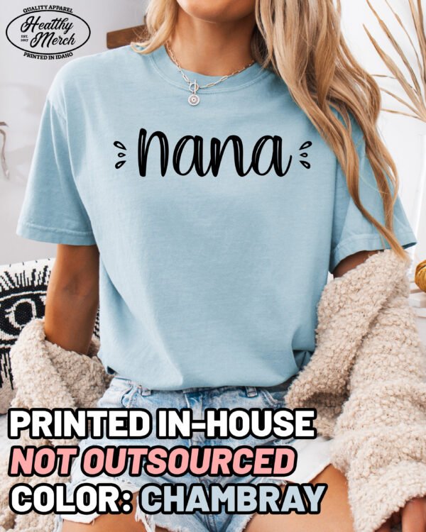 Cute Nana Shirt Comfort Colors Grandma Tee