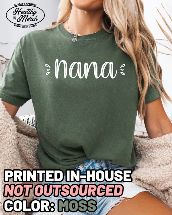 Cute Nana Shirt Comfort Colors Grandma Tee
