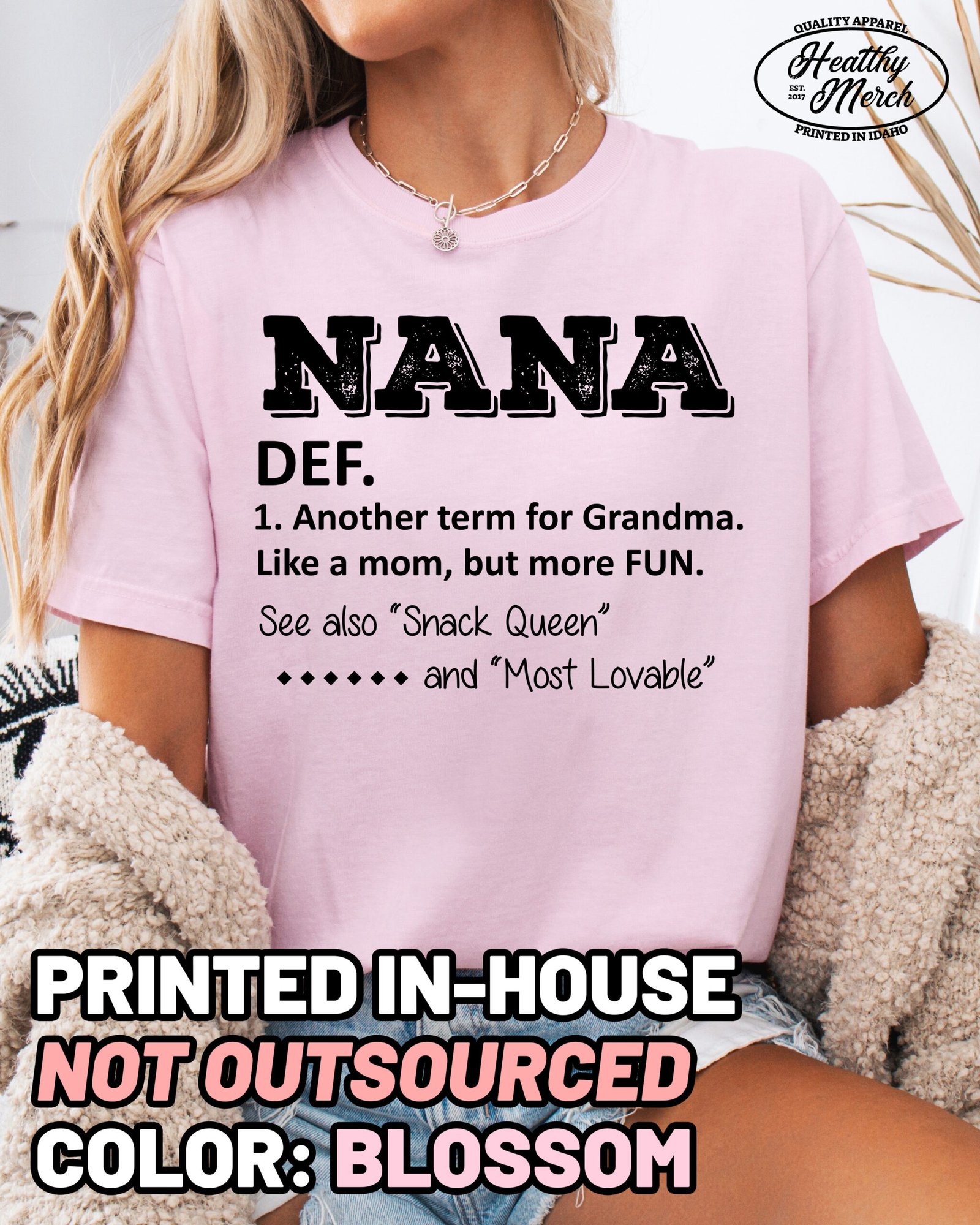 Nana Definition Shirt Comfort Colors Grandma Tee - Image 5