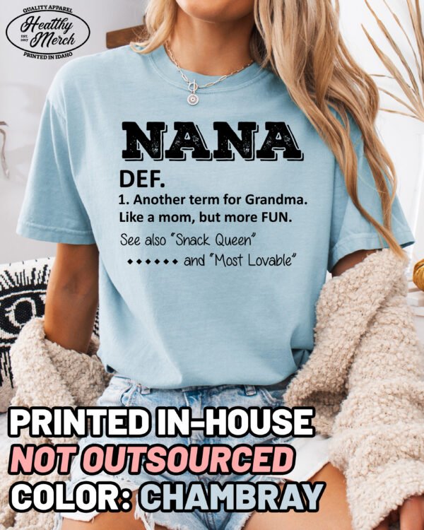 Nana Definition Shirt Comfort Colors Grandma Tee