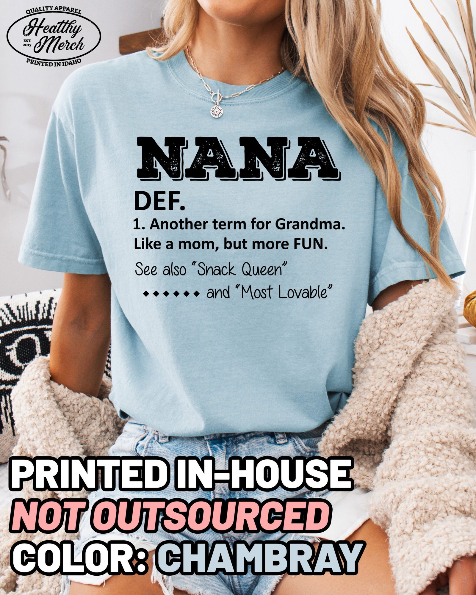 Nana Definition Shirt Comfort Colors Grandma Tee - Image 4