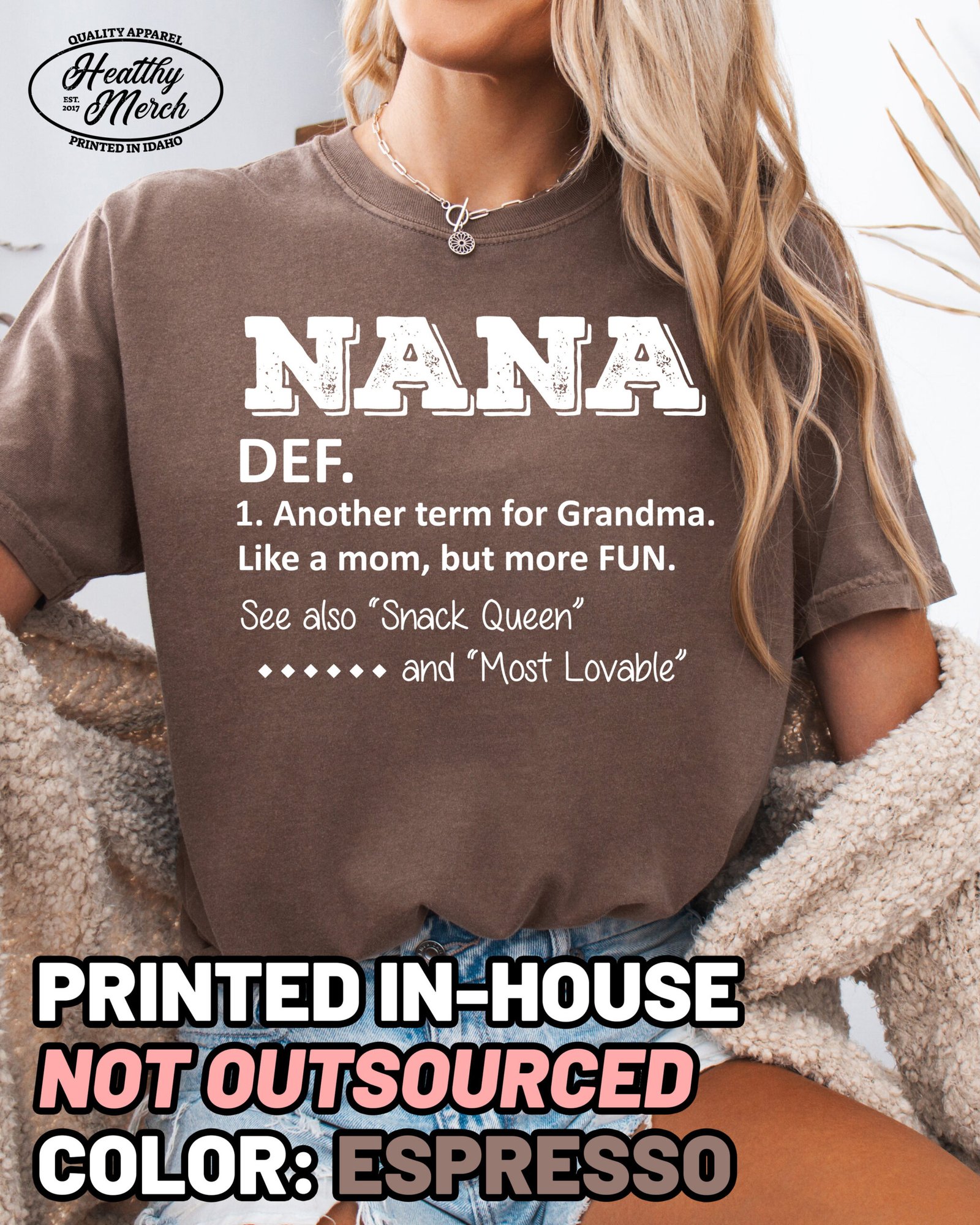 Nana Definition Shirt Comfort Colors Grandma Tee - Image 8