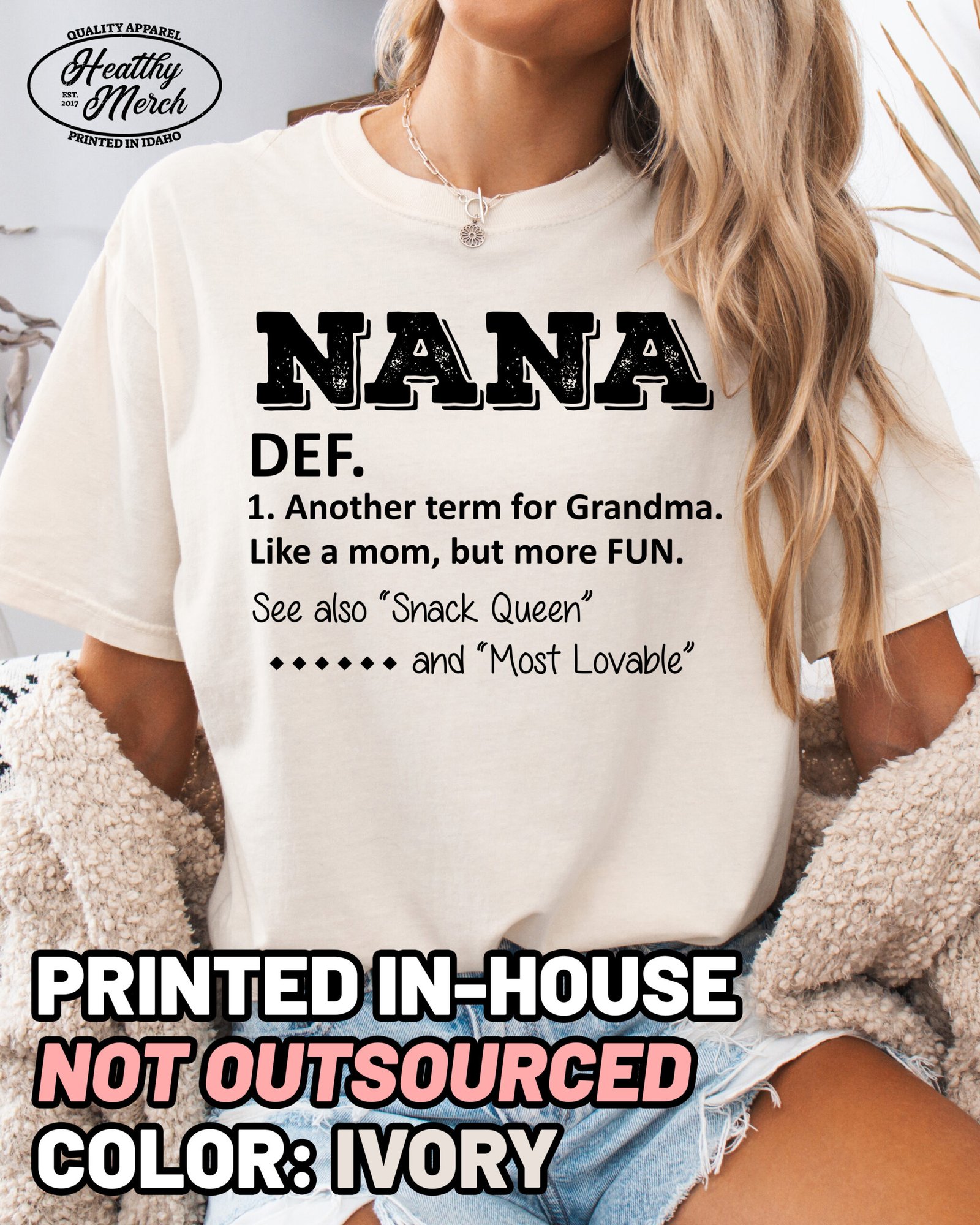 Nana Definition Shirt Comfort Colors Grandma Tee - Image 9
