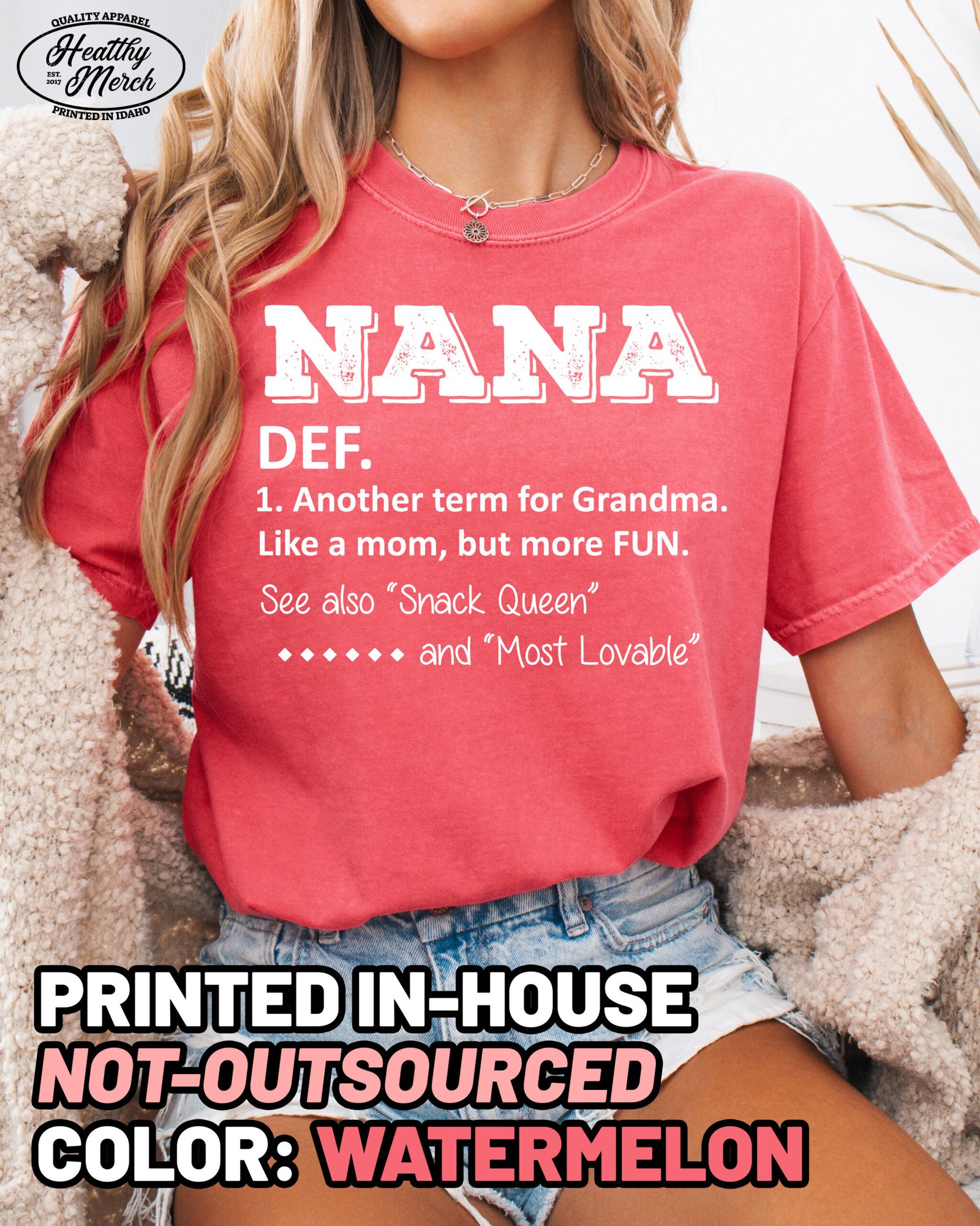 Nana Definition Shirt Comfort Colors Grandma Tee - Image 6