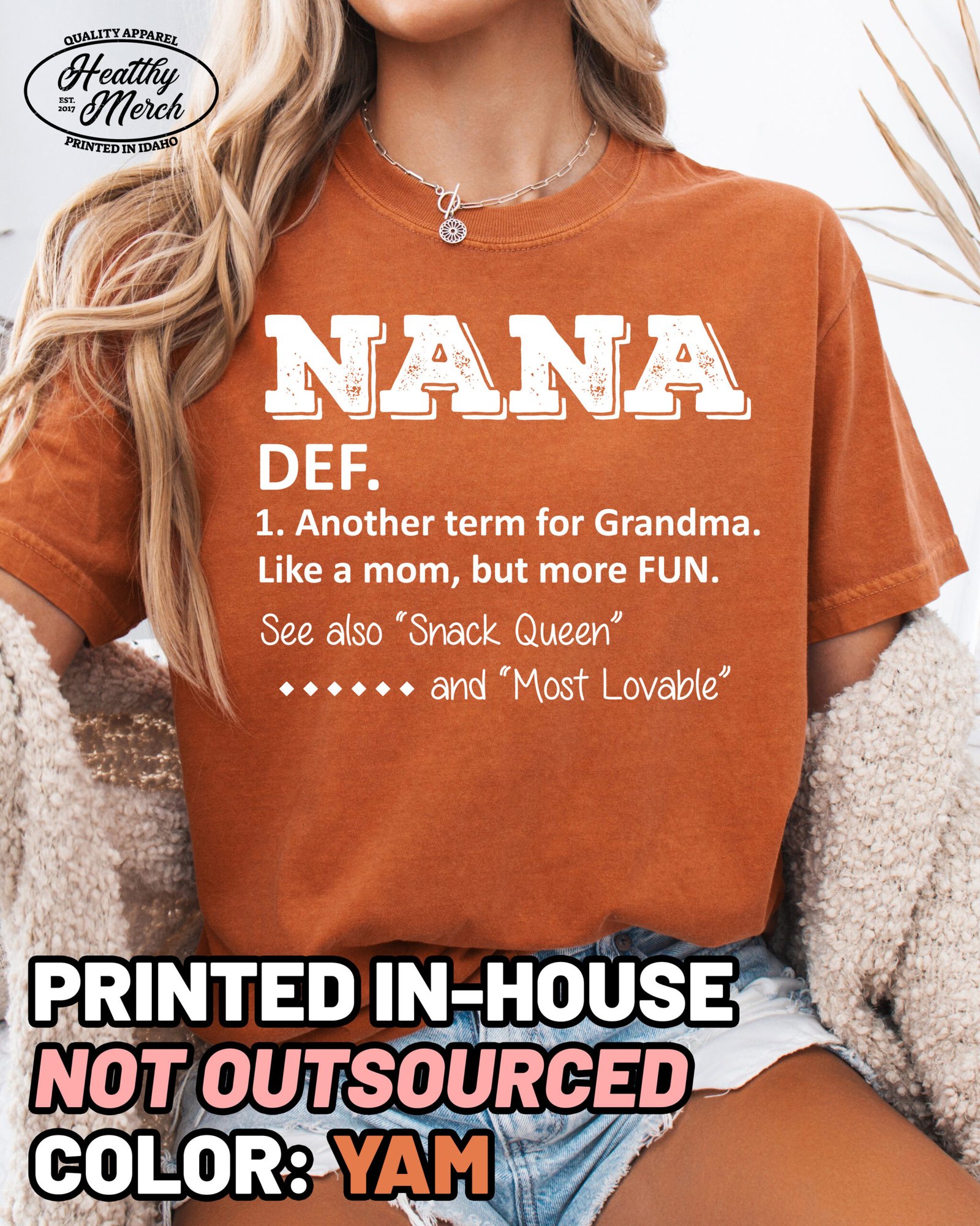 Nana Definition Shirt Comfort Colors Grandma Tee - Image 7