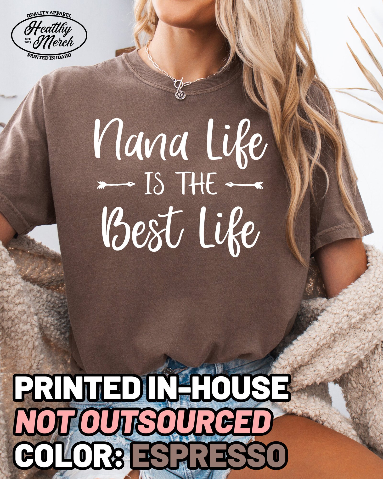 Nana Life is the Best Life Shirt Comfort Colors Grandma Tee - Image 10