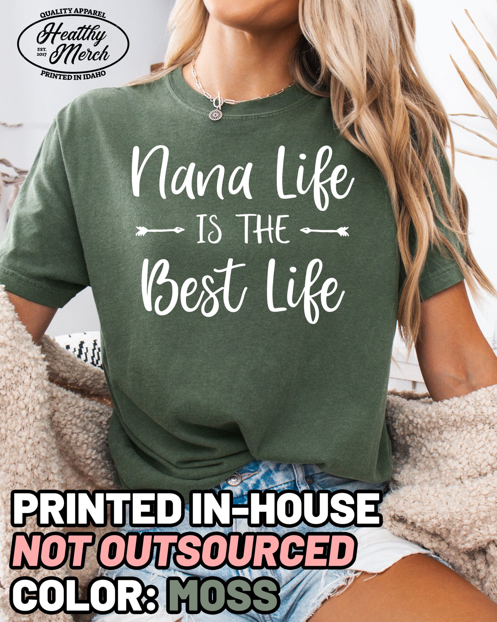 Nana Life is the Best Life Shirt Comfort Colors Grandma Tee - Image 9