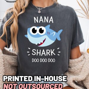 Nana Shark Shirt Comfort Colors Grandma Tee