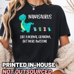 Custom Nanasaurus Followers Shirt Comfort Colors Nana Grandma Tee - Image 9