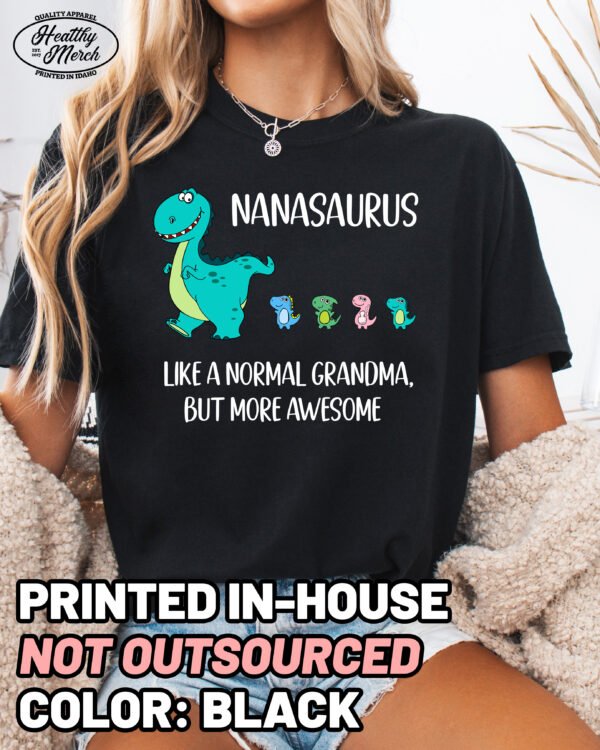 Custom Nanasaurus Followers Shirt Comfort Colors Nana Grandma Tee