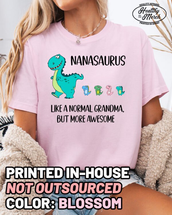 Custom Nanasaurus Followers Shirt Comfort Colors Nana Grandma Tee