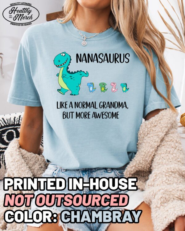 Custom Nanasaurus Followers Shirt Comfort Colors Nana Grandma Tee