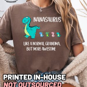 Custom Nanasaurus Followers Shirt Comfort Colors Nana Grandma Tee - Image 7