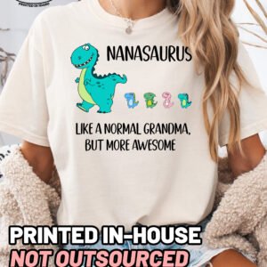 Custom Nanasaurus Followers Shirt Comfort Colors Nana Grandma Tee - Image 8