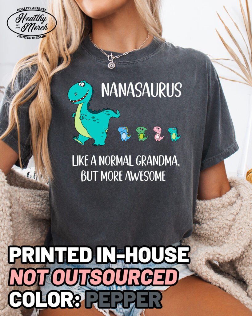 Custom Nanasaurus Followers Shirt Comfort Colors Nana Grandma Tee