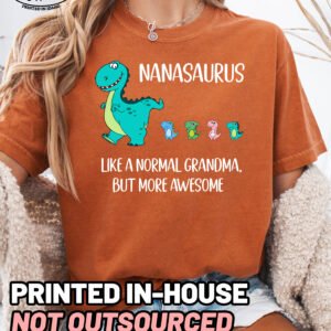 Custom Nanasaurus Followers Shirt Comfort Colors Nana Grandma Tee - Image 5