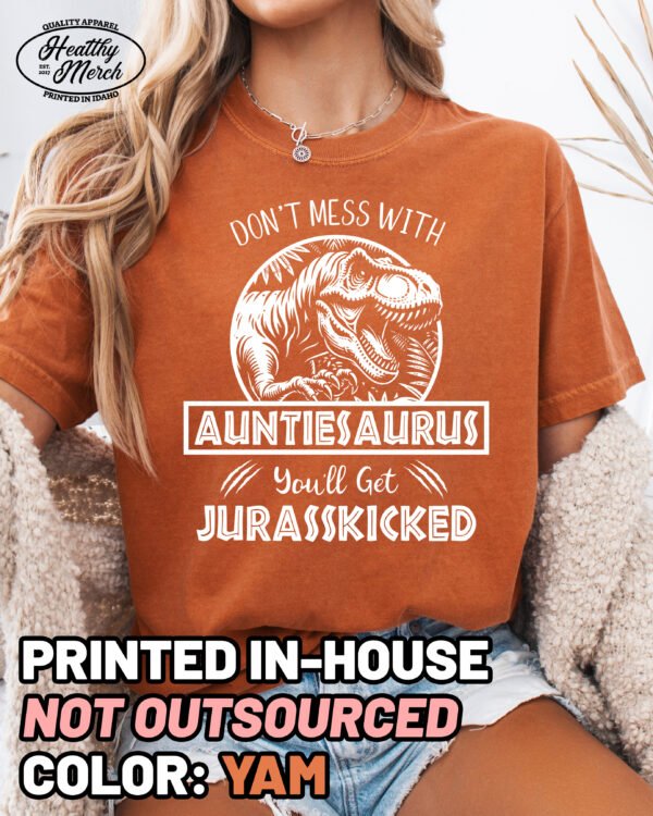 Jurassic Auntiesaurus Shirt Comfort Colors Aunt Tee