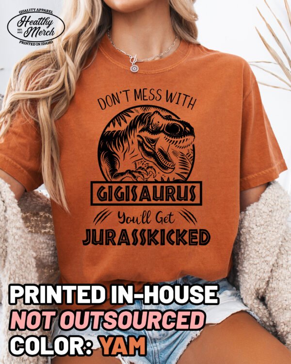 Jurassic Gigisaurus Shirt Comfort Colors Gigi Tee Grandma Shirt