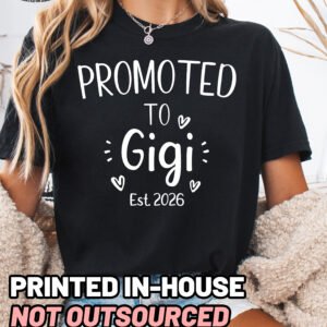 Custom Promoted to Gigi Shirt Comfort Colors Grandma Tee - Image 9