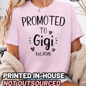 Custom Promoted to Gigi Shirt Comfort Colors Grandma Tee - Image 4