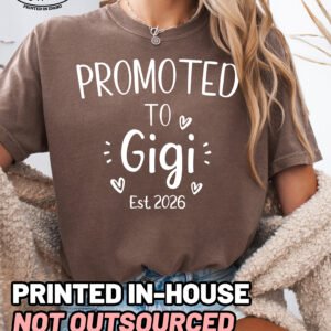 Custom Promoted to Gigi Shirt Comfort Colors Grandma Tee - Image 7