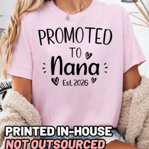 Custom Promoted to Nana Shirt Comfort Colors Grandma Tee - Image 5