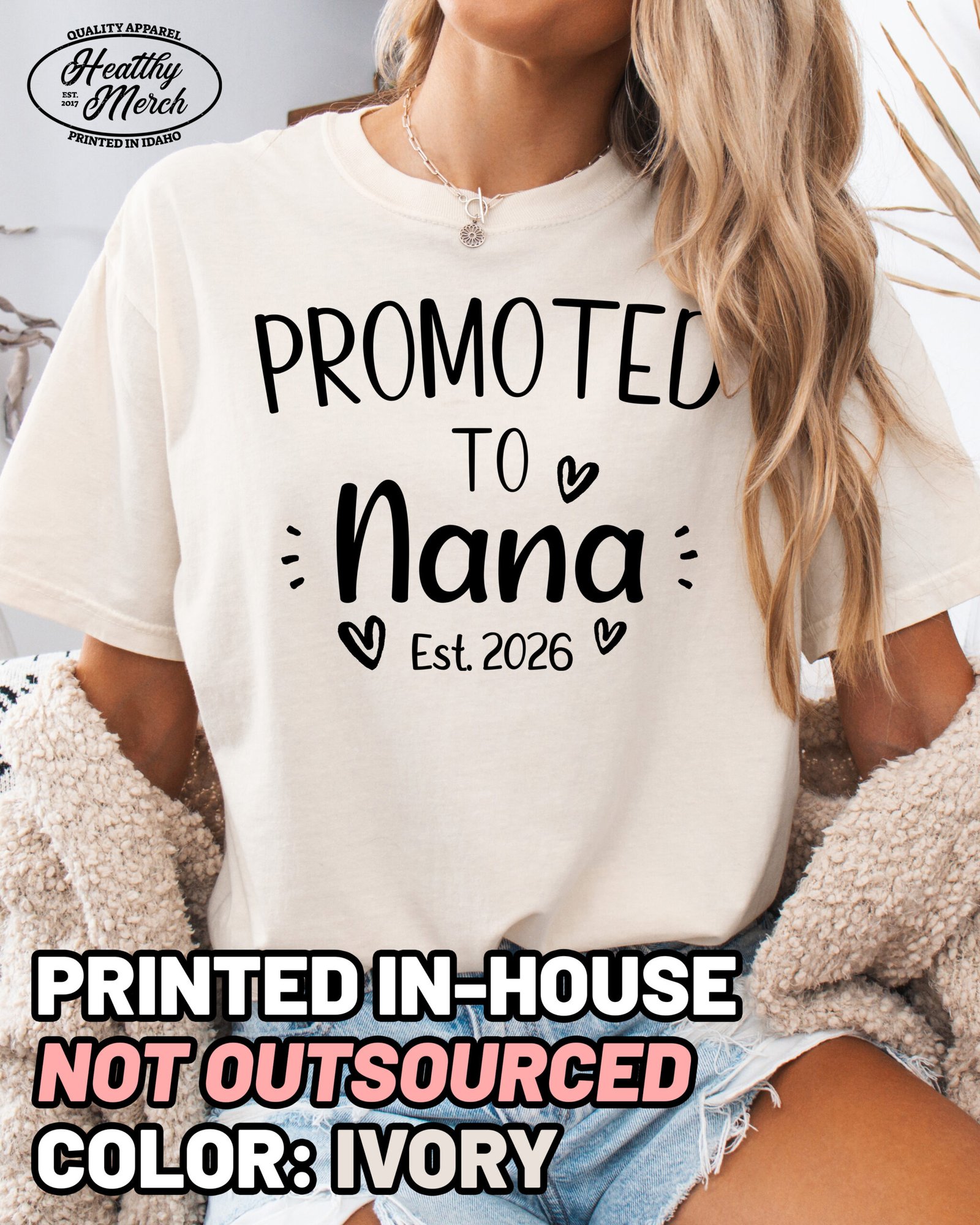 Custom Promoted to Nana Shirt Comfort Colors Grandma Tee - Image 10