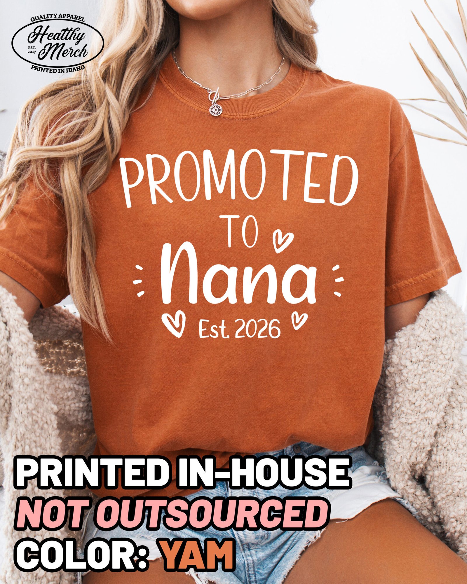 Custom Promoted to Nana Shirt Comfort Colors Grandma Tee - Image 7