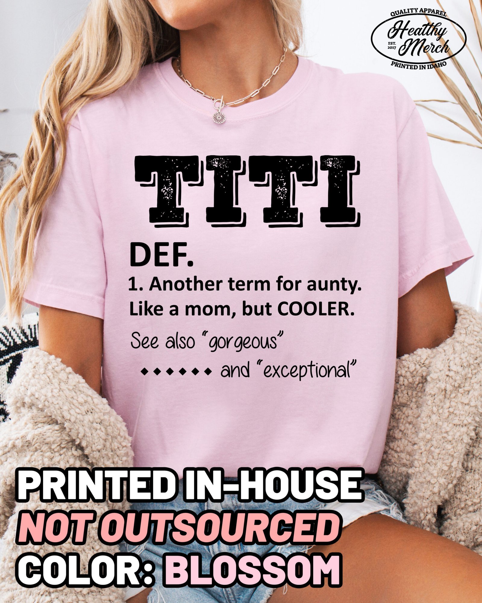 TITI Definition Comfort Colors Aunt Shirt - Image 6