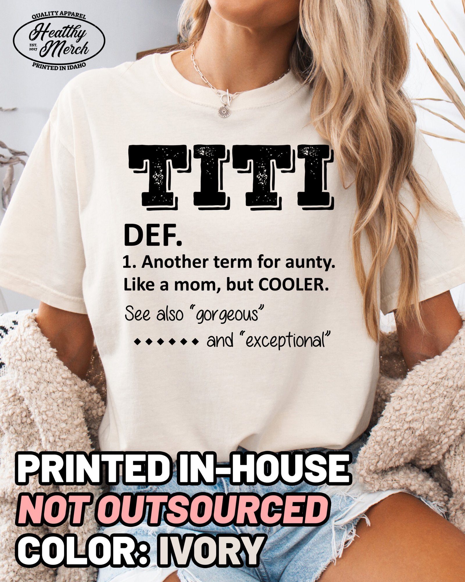TITI Definition Comfort Colors Aunt Shirt - Image 3