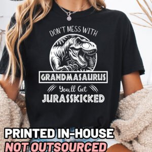 Jurassic Grandmasaurus Comfort Colors Grandma Shirt - Image 9
