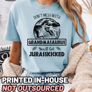 Jurassic Grandmasaurus Comfort Colors Grandma Shirt - Image 10