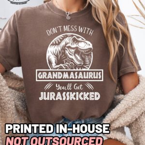 Jurassic Grandmasaurus Comfort Colors Grandma Shirt - Image 7