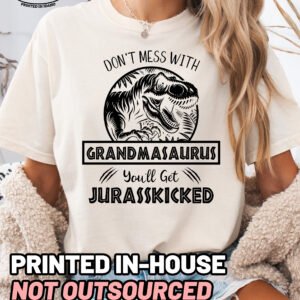 Jurassic Grandmasaurus Comfort Colors Grandma Shirt - Image 8