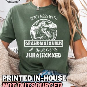 Jurassic Grandmasaurus Comfort Colors Grandma Shirt - Image 6
