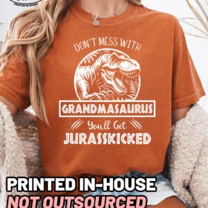 Jurassic Grandmasaurus Comfort Colors Grandma Shirt - Image 5