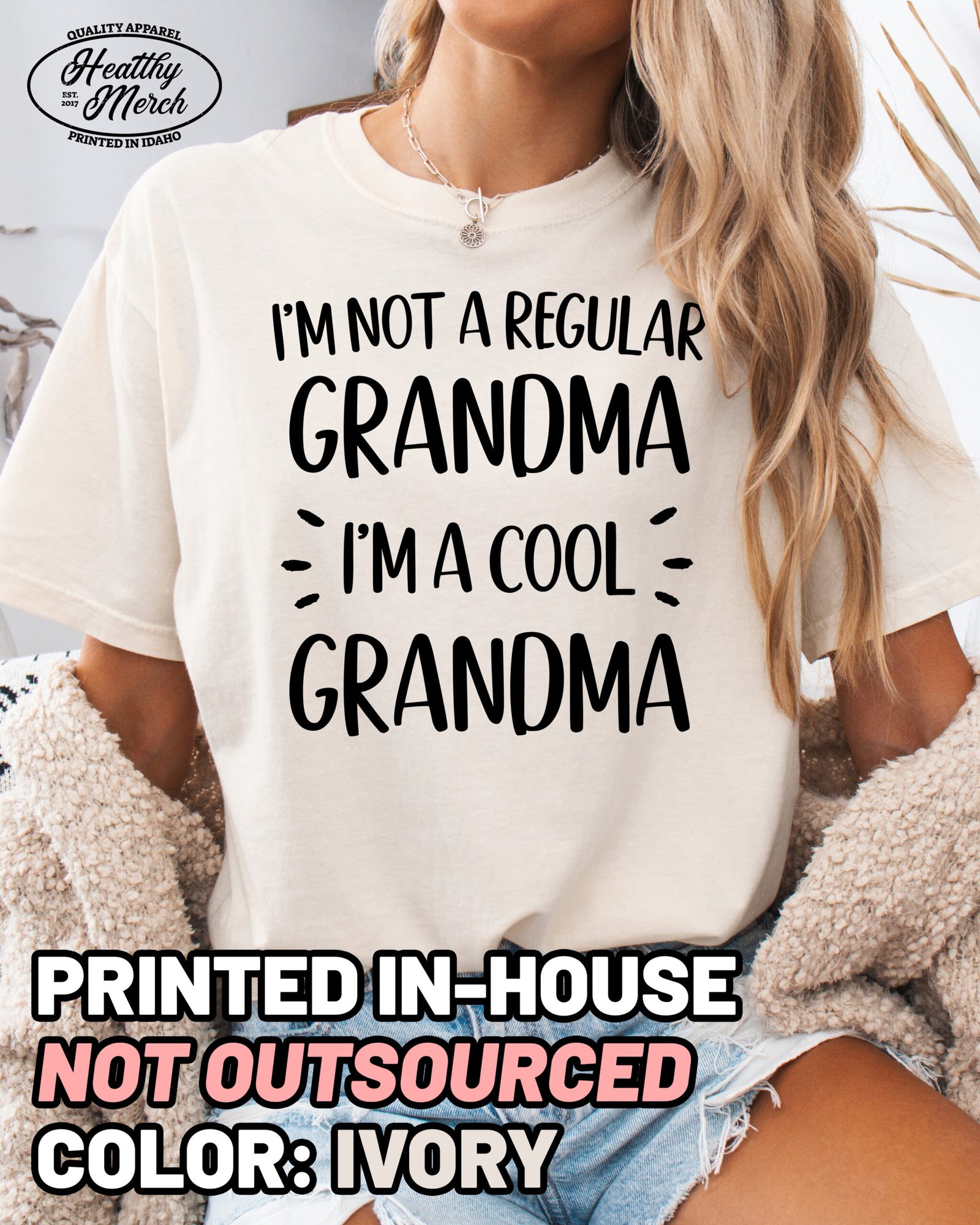 Not A Regular Grandma Shirt Comfort Colors Cool Grandma Tee - Image 7