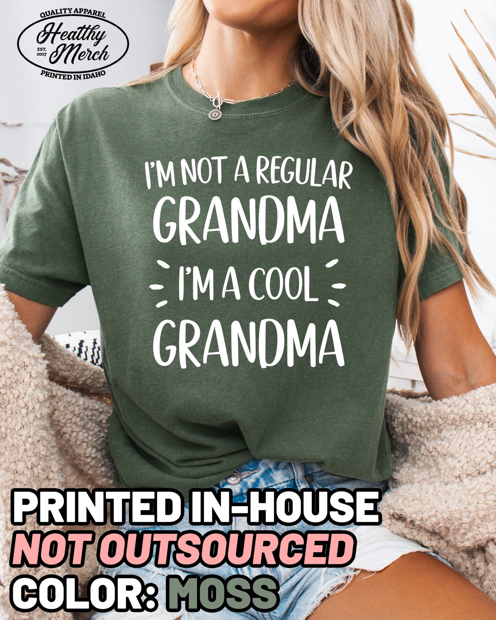 Not A Regular Grandma Shirt Comfort Colors Cool Grandma Tee - Image 5