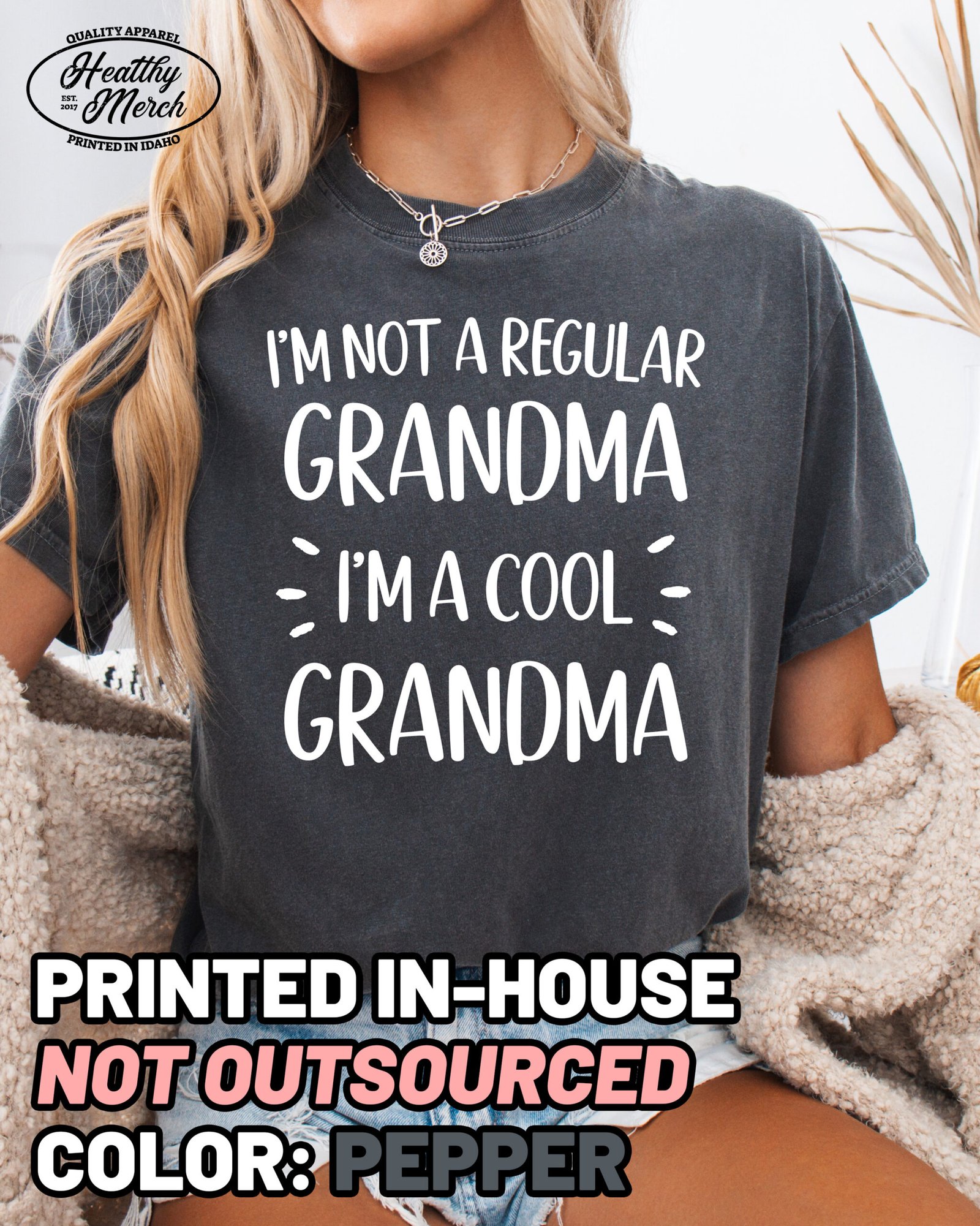 Not A Regular Grandma Shirt Comfort Colors Cool Grandma Tee - Image 1
