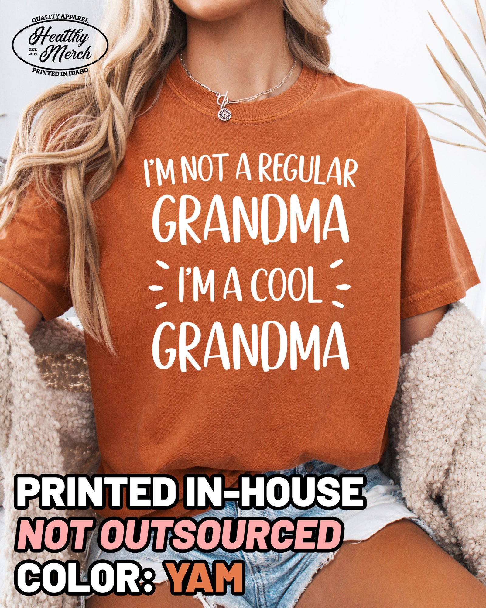 Not A Regular Grandma Shirt Comfort Colors Cool Grandma Tee - Image 4