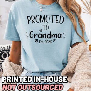 Custom Promoted to Grandma Shirt Comfort Colors Personalized Tee - Image 4