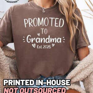 Custom Promoted to Grandma Shirt Comfort Colors Personalized Tee - Image 9